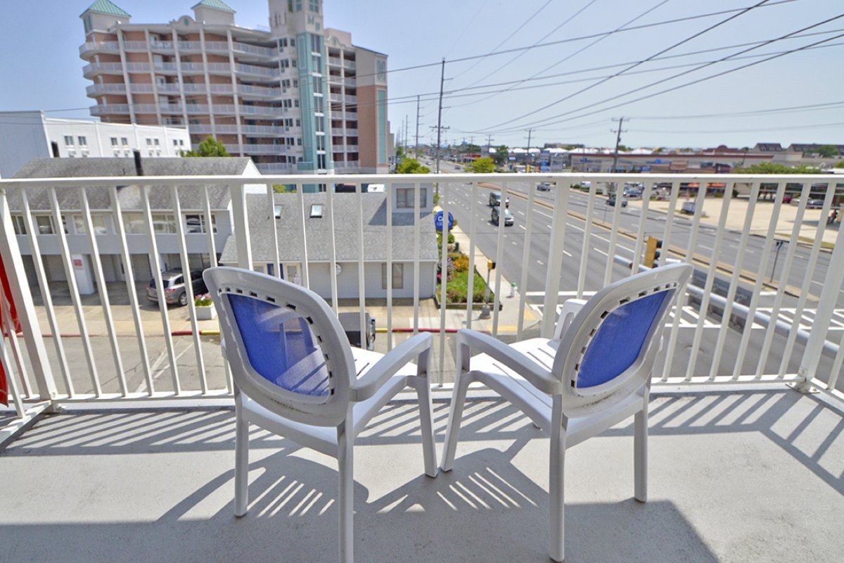 Balcony view of Coastal Palms Suite.