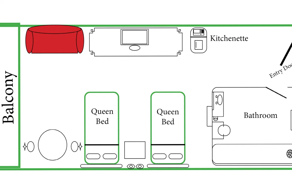 a floor plan drawing of a room